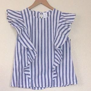 Whit and Blue stripes blouse